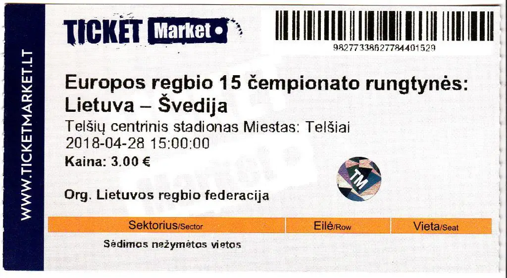 Регби. Литва - Швеция 28.04.2018