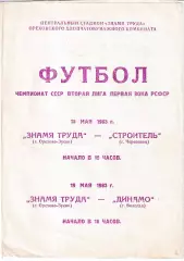 Знамя Труда Орехово-Зуево - Череповец, Вологда 1983