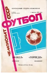 Факел Воронеж - Торпедо Владимир 1988