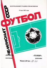 Факел Воронеж - Памир Душанбе 1987