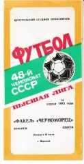Факел Воронеж - Черноморец Одесса 1985