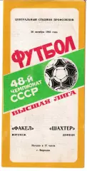 Факел Воронеж - Шахтер Донецк 1985