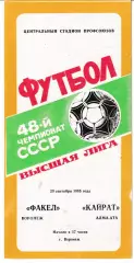 Факел Воронеж - Кайрат Алма-Ата 1985