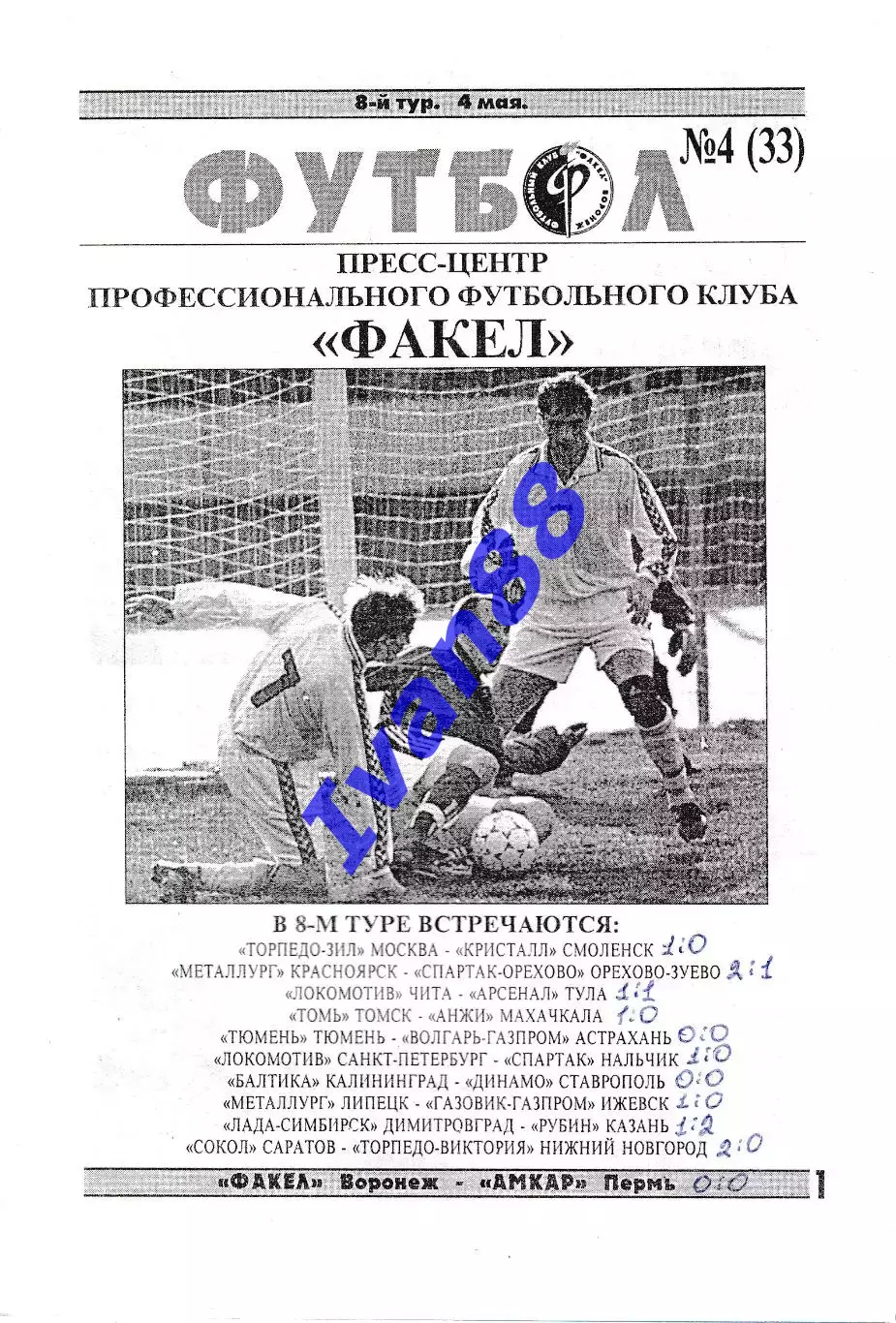 Факел Воронеж - Амкар Пермь 1999 1