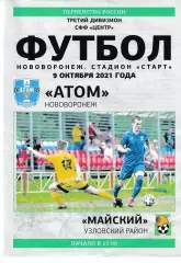 Атом Нововоронеж - Майский Узловской район Тульская область 9 октября 2021