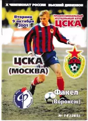 ЦСКА Москва - Факел Воронеж 2001