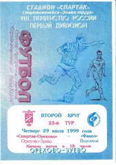 Спартак-Орехово Орехово-Зуево - Факел Воронеж 1999