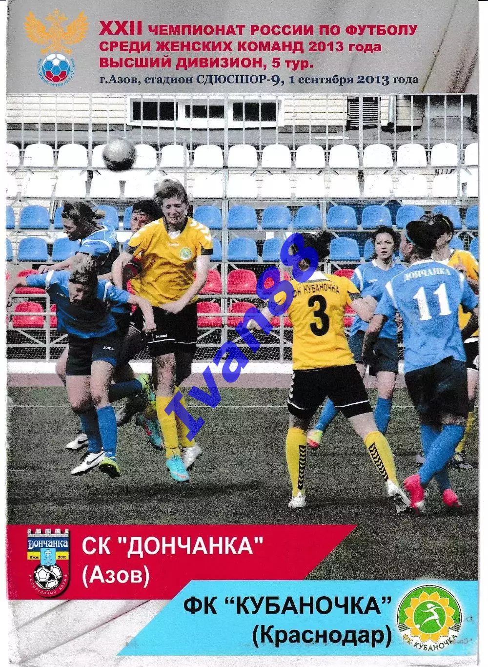 Дончанка Азов - Кубаночка Краснодар 2013