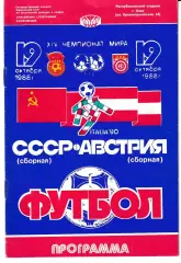 Сборная СССР - Сборная Австрия 1988