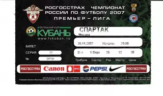 Кубань Краснодар - Спартак Москва 2007