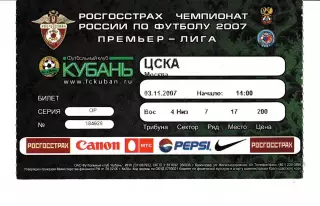 Кубань Краснодар - ЦСКА Москва 2007