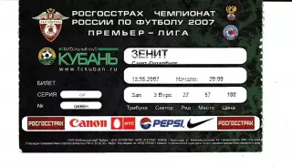 Кубань Краснодар - Зенит Санкт-Петербург 2007