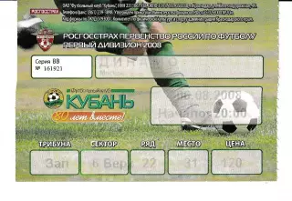 Кубань Краснодар - Динамо Москва 2008