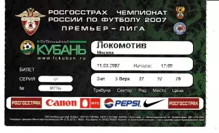 Кубань Краснодар - Локомотив Москва 2007