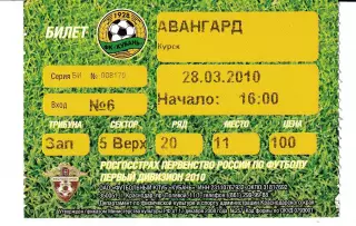 Кубань Краснодар - Авангард Курск 2010