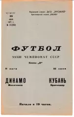 Кубань Краснодар - Динамо Махачкала 1971