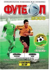 Кубань Краснодар - Химки 2003