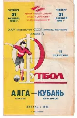 Кубань Краснодар - Агла Фрунзе 1963