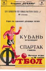 Кубань Краснодар - Спартак Гомель 1964