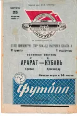 Кубань Краснодар - Арарат Ереван 1965