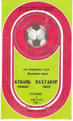 Кубань Краснодар - Пахтакор Ташкент 1981