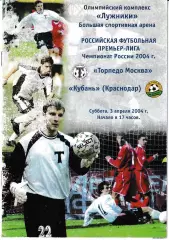 Торпедо Москва - Кубань Краснодар 2004