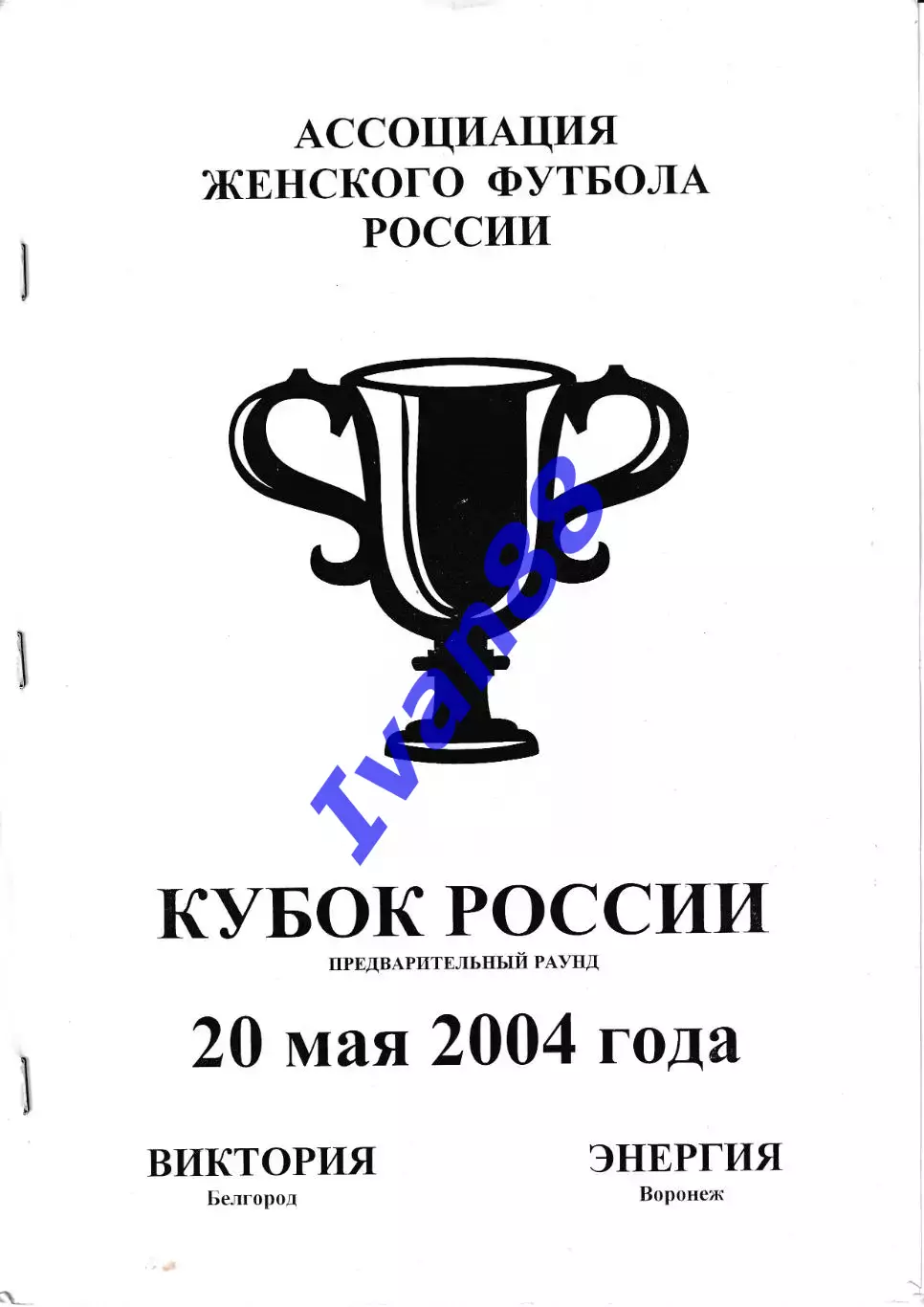 Виктория Белгород - Энергия Воронеж 2004 Кубок России