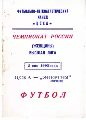 ЦСКА Москва - Энергия Воронеж 1993