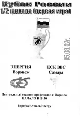 Энергия Воронеж - ЦСК ВВС Самара 2002 Кубок России