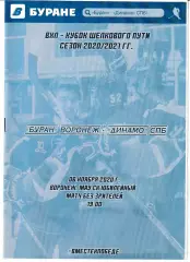 Буран Воронеж - Динамо Санкт-Петербург 6 ноября 2020