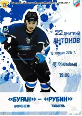 Буран Воронеж - Рубин Тюмень 16 января 2017