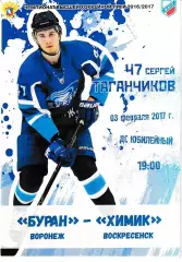 Буран Воронеж - Химик Воскресенск 3 февраля 2017