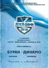 Буран Воронеж - Динамо Балашиха 4 марта 2016
