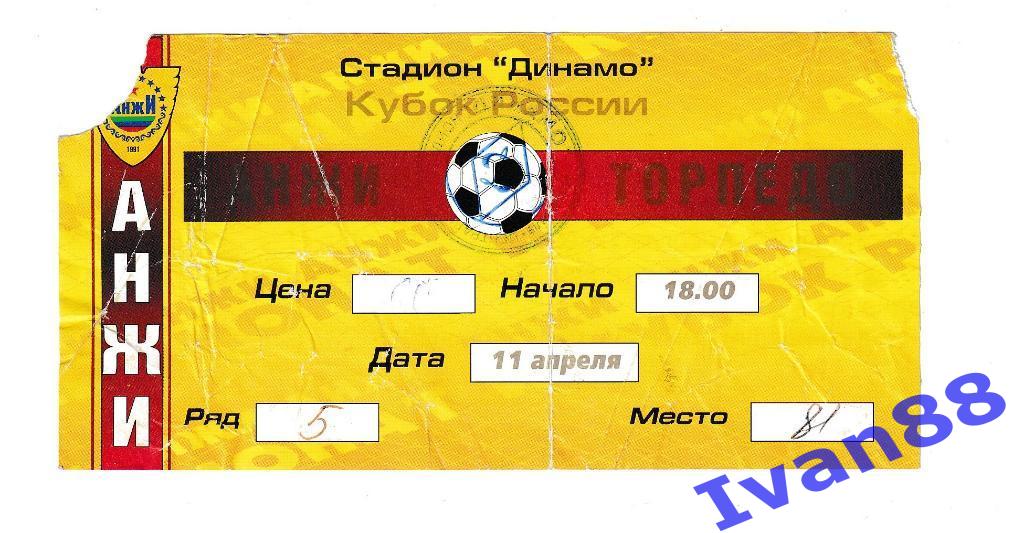 Анжи Махачкала - Торпедо Москва 2001 Кубок России