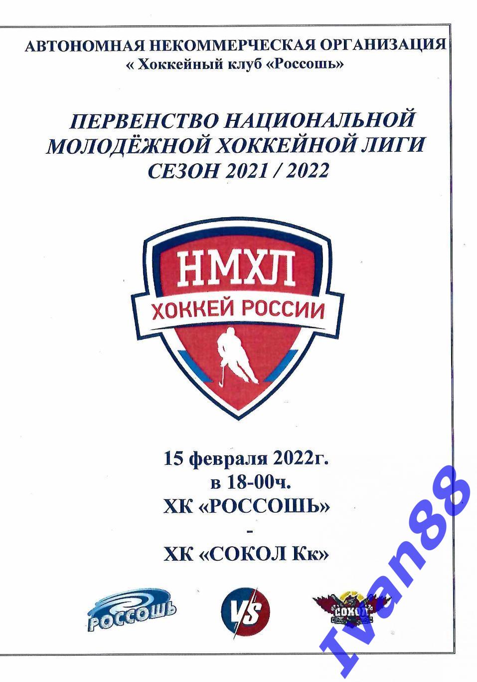 ХК Россошь - Сокол Курск 15 февраля 2022