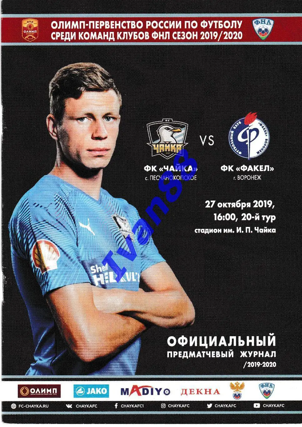 Чайка Песчанокопское - Факел Воронеж 27 октября 2019