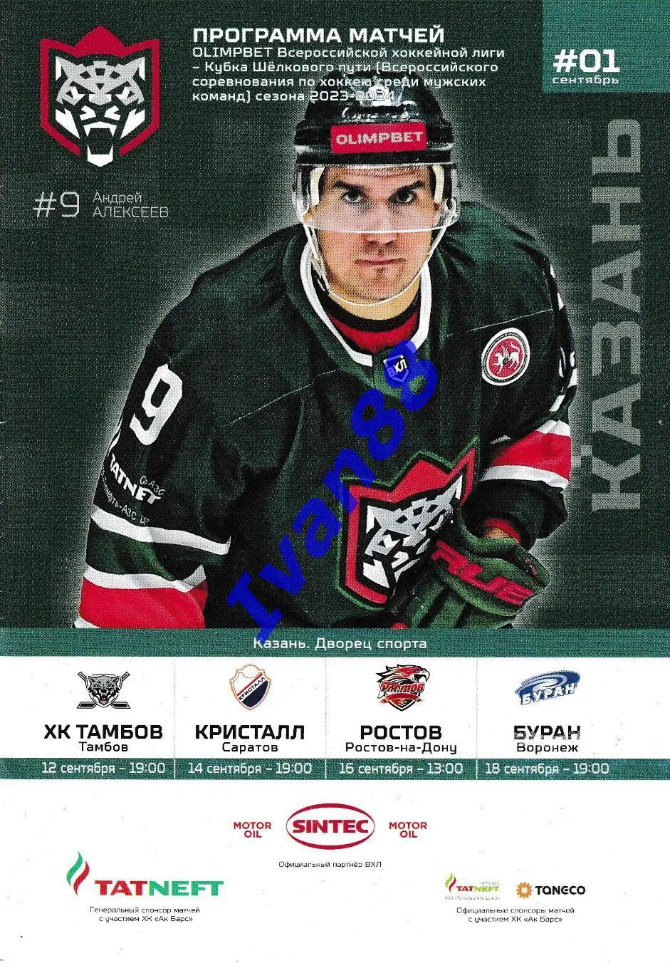 Барс Казань - Тамбов, Кристалл Саратов, Ростов, Буран 2023/2024