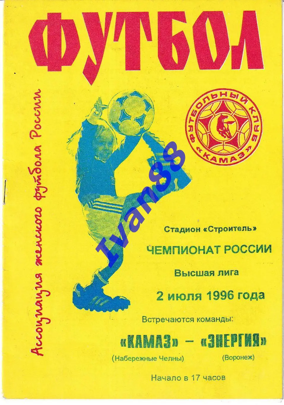 Камаз Набережные Челны - Энергия Воронеж 1996