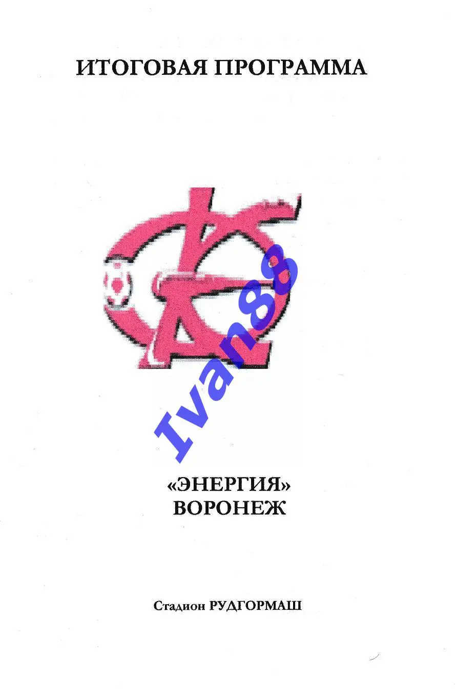 Энергия Воронеж 2009