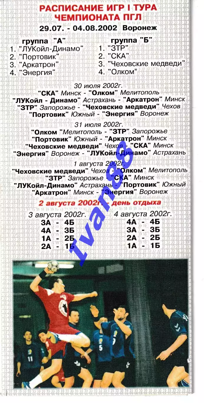 Энергия Воронеж, Минск, Мелитополь, Астрахань, Чехов, Запорожье, Южный 2002 1