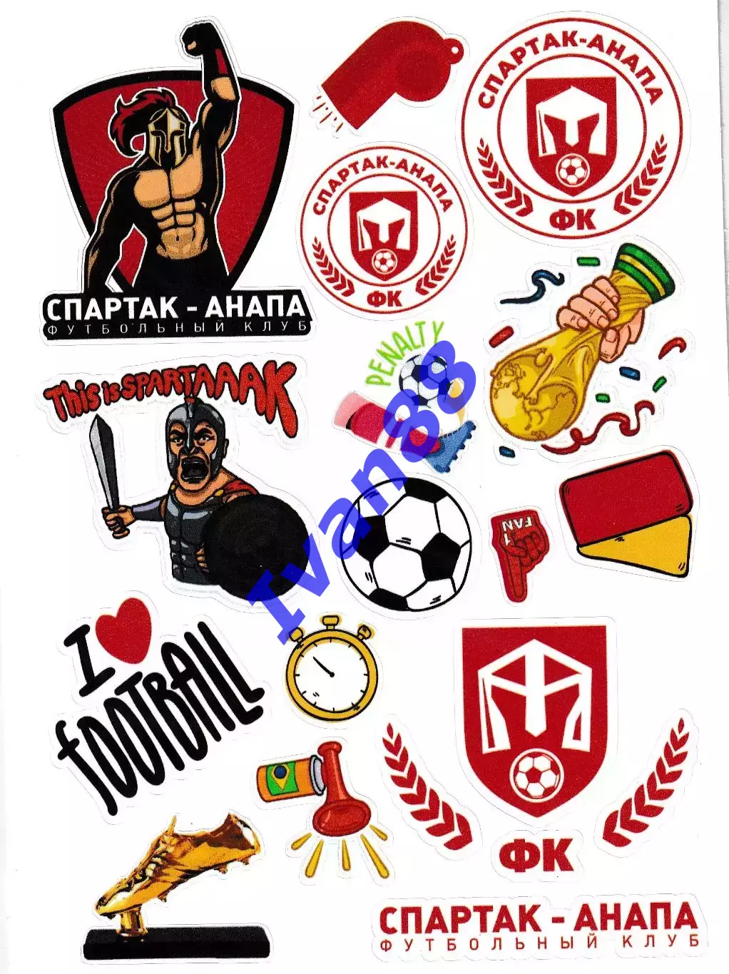 Спартак Анапа (набор стикеров №1)