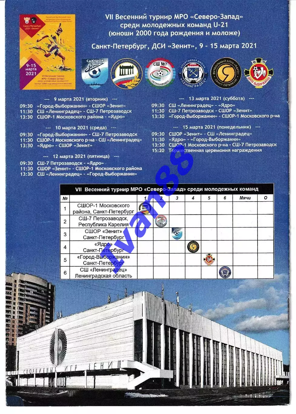 Санкт-Петербург 2021 VII Весенний турнир МРО Северо-Запад 1