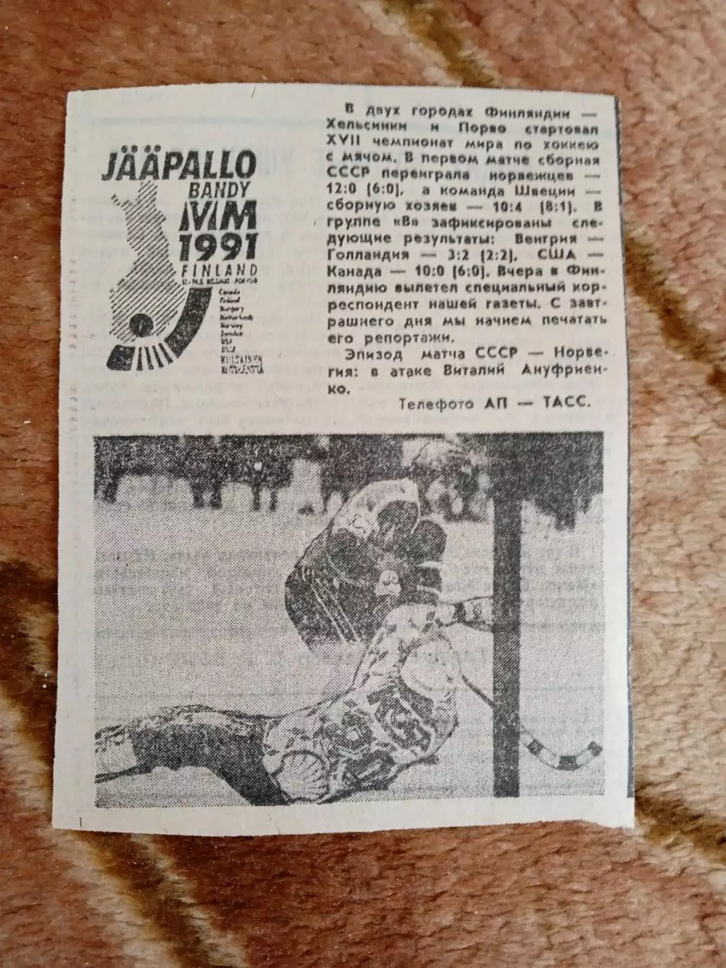 Фото.Хоккей с мячом.В.Ануфриенко.