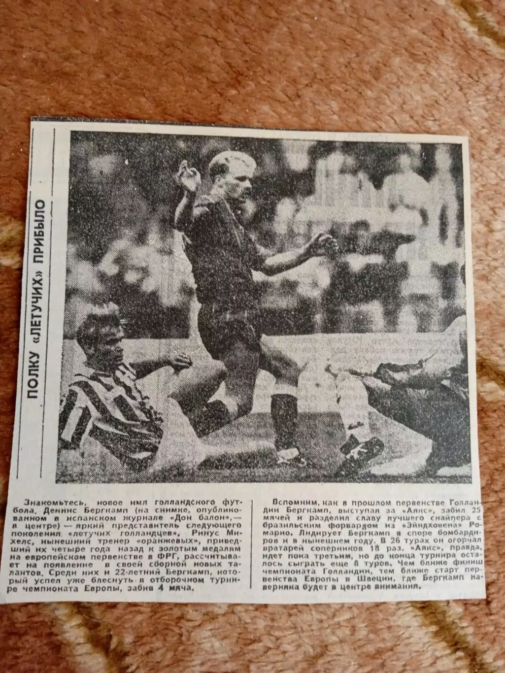 Статья.Футбол.Д.Бергкамп (Голландия).