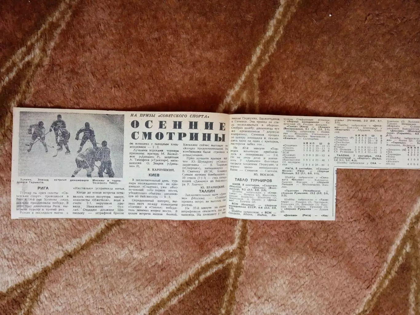 Фото.Хоккей.Приз Советский спорт.Обзор игр.