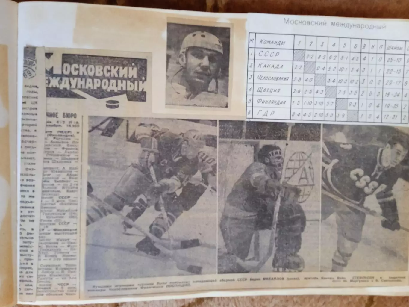 Фото.Хоккей.Московский международный турнир/Приз Известий/ 1967-1970.(3). 6