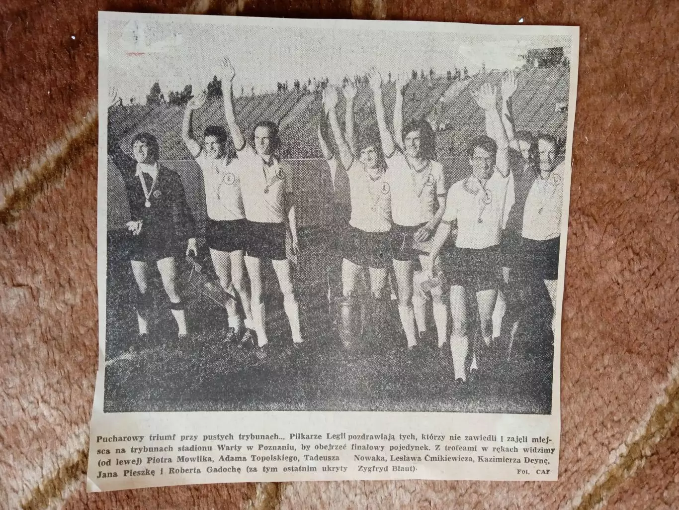 Фото.Футбол.Легия (Варшава) - обладатель Кубка Польши 1973.