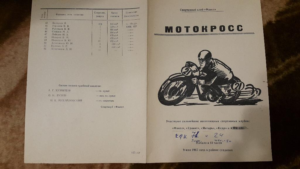 Мотоспорт.Свердловск-45 (Лесной).ЦС ФиС.09.05.1967