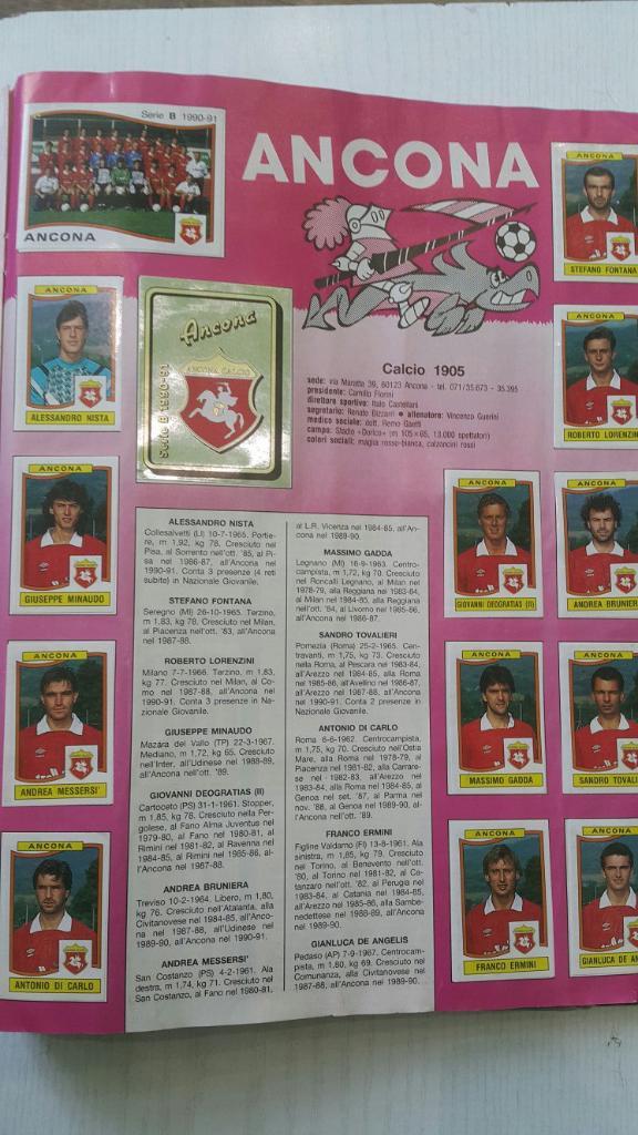 Альбом Панини.Футбол. Италия 1990-1991 г.(изд. Италия, полный, 676 наклеек). 4