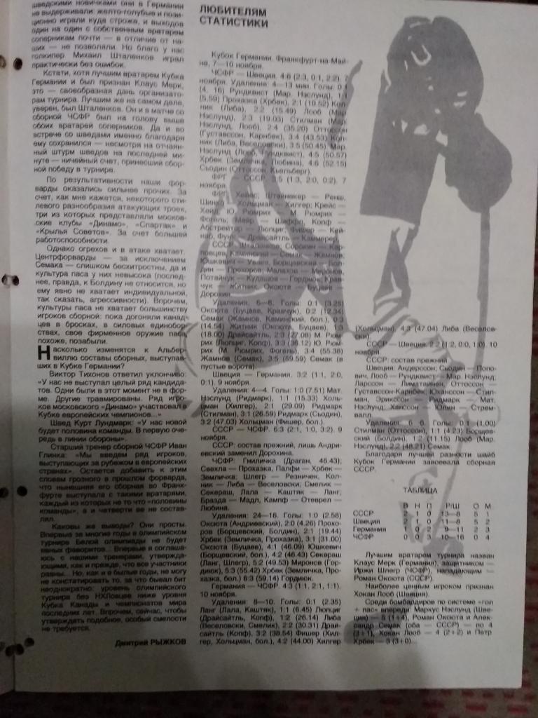 Журнал Спортивные игры № 1 1992 г.(Постер.Волейбол.СССР). 3
